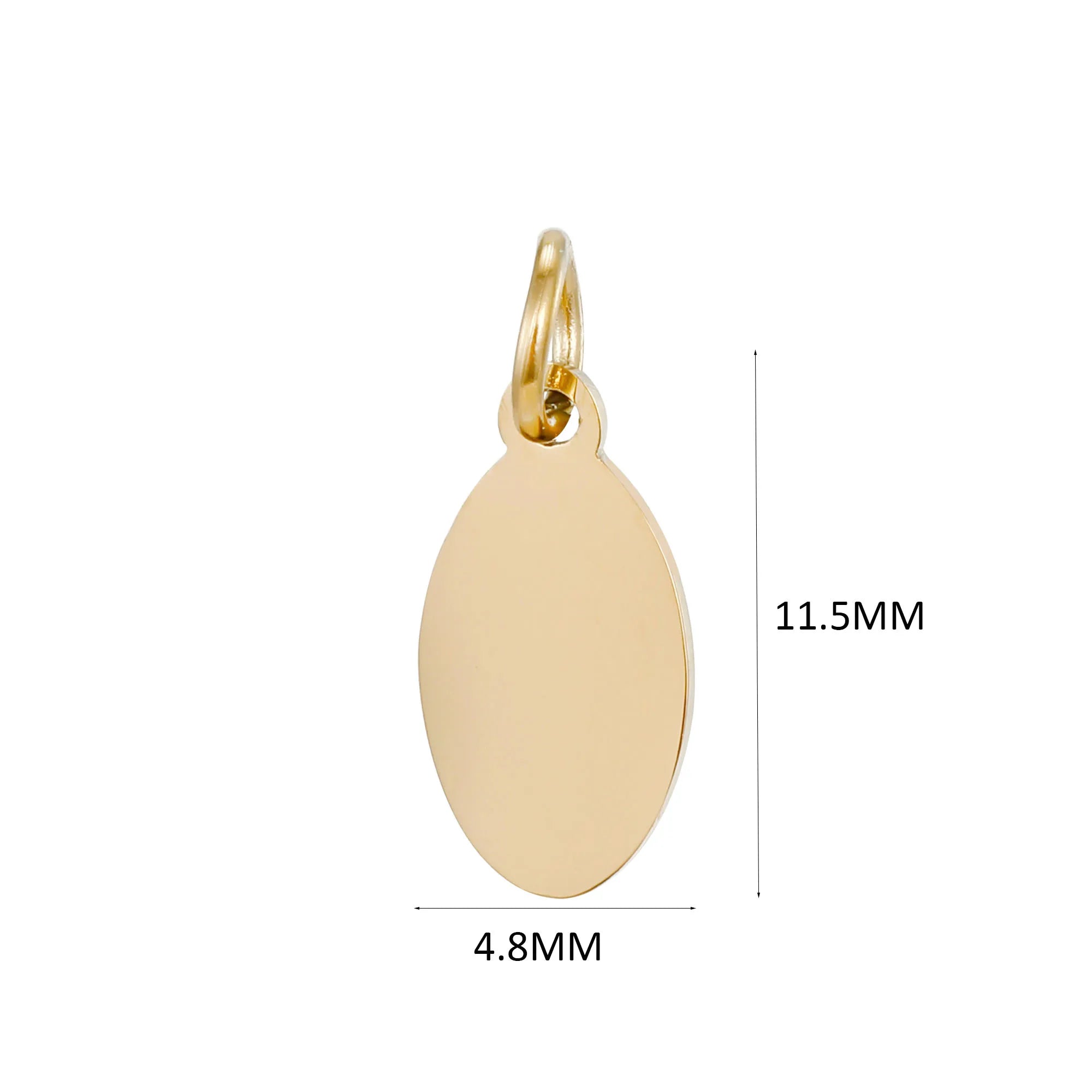 10PCS Custom Logo Tags Stainless Steel Charms for Necklace Bracelets 6 sizes to choose Vera Lux