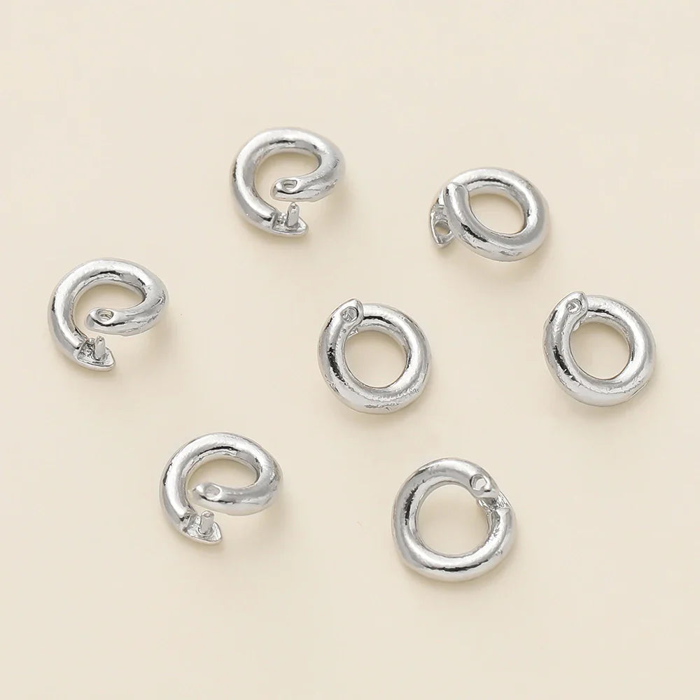 10Pcs/Pack 14/18K Gold Color Plated Open Jump Rings Split Rings Connector For Necklace Bracelets Jewelry Making Accessories Vera Lux