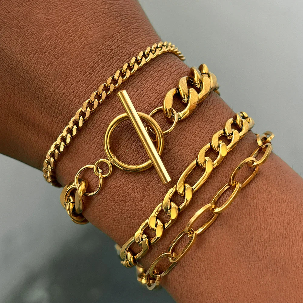 Stainless Steel Bracelet Set High-end Atmosphere Multi Bracelet Set Fashion Bracelet For Women Jewelry Gifts with a Difference Vera Lux