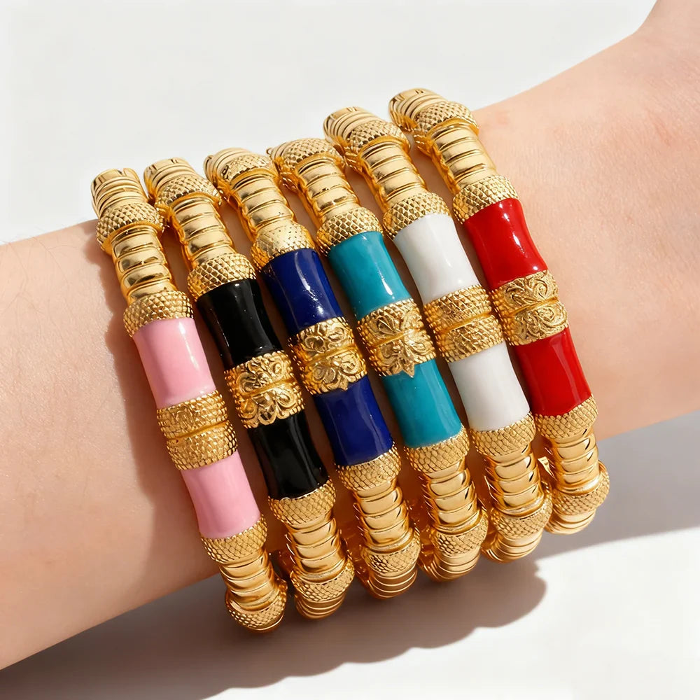 gold plated ring and bracelet nigerian jewelry set High Temperament Multy Colors Personalized bracelets Girl Gift Free Shipping Vera Lux