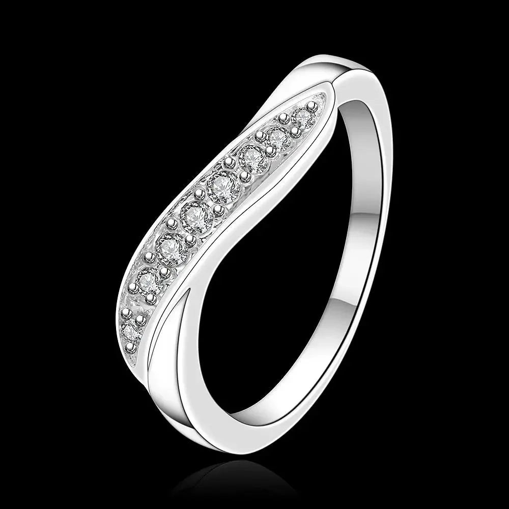 925 Sterling Silver crystal diamond rings for women Fashion elegant wedding accessories Party Gifts Charms fine Jewelry Vera Lux