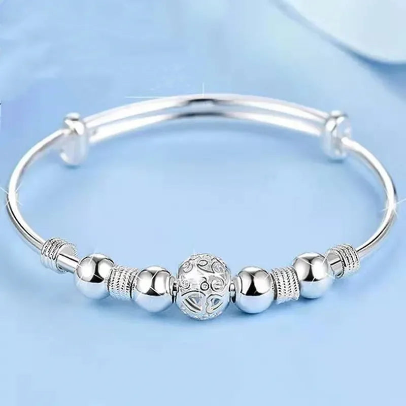 charms 925 sterling silver Luxury lucky Beads bracelets Bangles for women fashion classic party wedding jewelry Adjustable Vera Lux