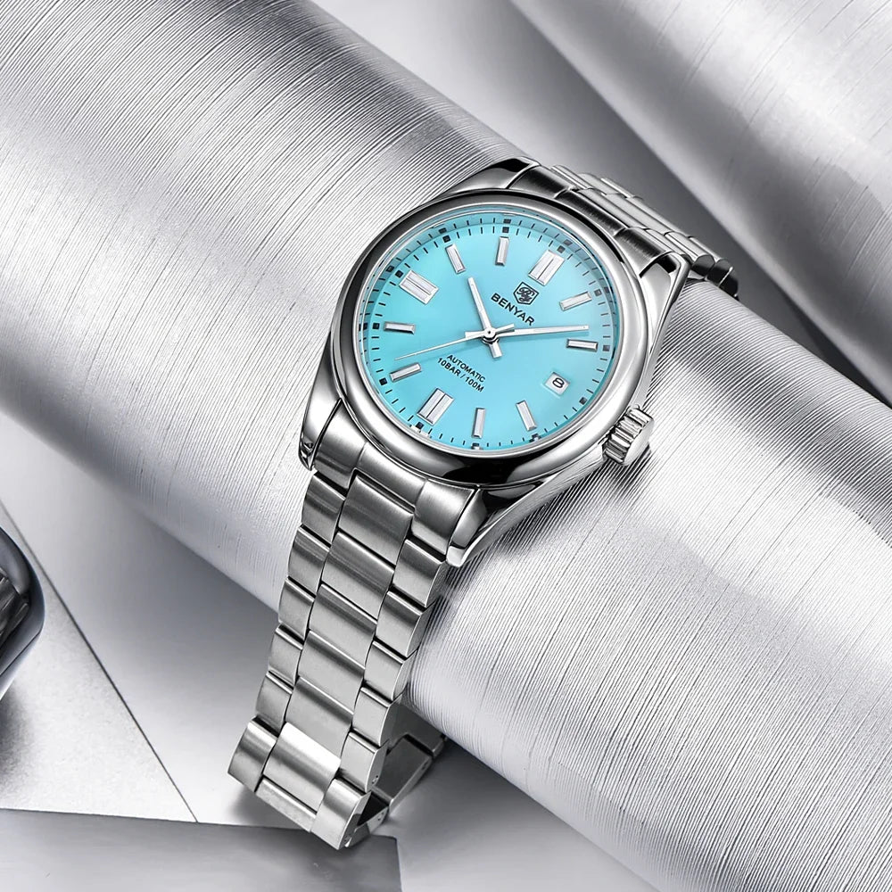 New BENYAR Luxury Automatic Watch 10ATM Waterproof Stainless Steel Men Mechanical Wristwatches Sports Diving Watch for Men Vera Lux