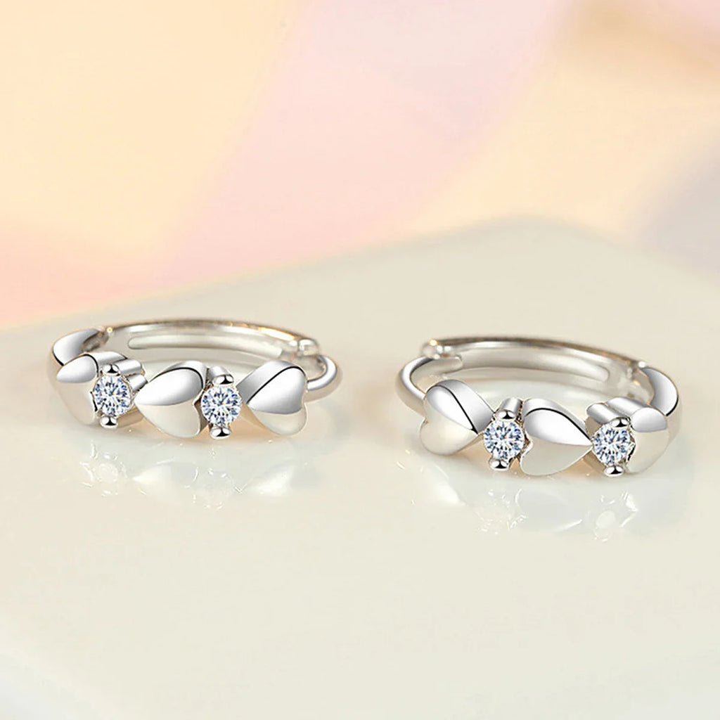 Cute Heart Small Hoop Earrings Women 3 Metal Colors Trendy Girls Ear Circle Earrings Fancy Accessories Statement Jewelry Vera Lux