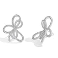 MINTYBOX Bowknot Moissanite Stud Earrings for Women S925 Sterling Silver Lab Diamond Earring Luxury Engagement Jewelry Gift Vera Lux