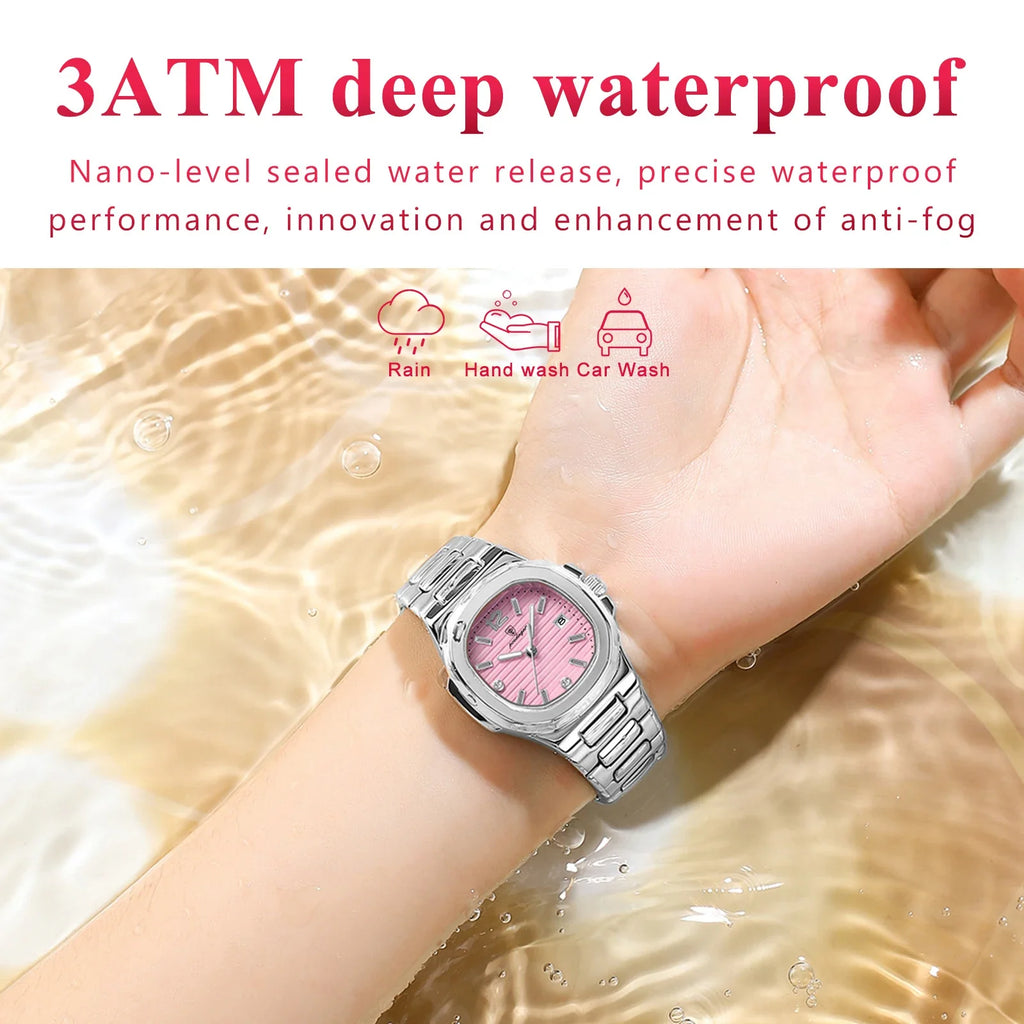 POEDAGAR Square Fashion Woman Wristwatch Luminous Waterproof Date Ladies Watch Luxury High Quality Quartz Women's Watches Reloj Vera Lux