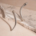 2025 New Arrival Snake Shaped Cuff Bracelet Ring Set for Women Exaggerated Metal Unique Design Bracelet Fashion Jewelry Set Vera Lux