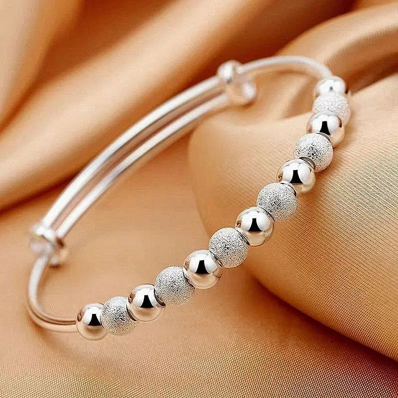 Wholesale Fine 925 Sterling Silver Bangles Bracelet Charms Heart Open for Women Lady Jewelry Adjustment Cuff Wedding Gift Vera Lux