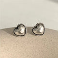 925 Sterling Silver Heart Small Stud Earrings For Women Wedding Luxury Jewelry Accessories Wholesale 2024 Trend Jewellery Vera Lux