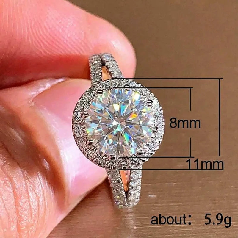 925 Sterling Silver Trendy Women Rings with Brilliant Cubic Zirconia Luxury Engagement Rings Fashion Wedding Party Fine Jewelry Vera Lux