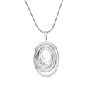 Hollow Geometric Oval Necklaces For Women Stainless Steel Gold Color Oval Pendant Necklace Party Christmas Jewelry Gift Femme Vera Lux