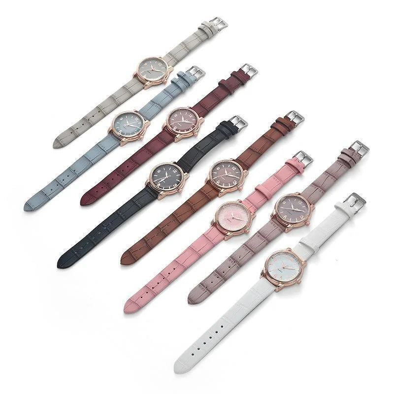 Leather Strap Ladies Watch Polygon Glass Luxury Women clocks Dial Quartz Creative Fashion Quartz Watch Vera Lux