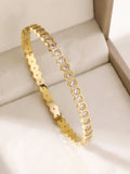 1pieces/set women's wedding jewelry party holiday Valentine's Day gift stainless steel bracelet plated with 18K gold bracelet Vera Lux