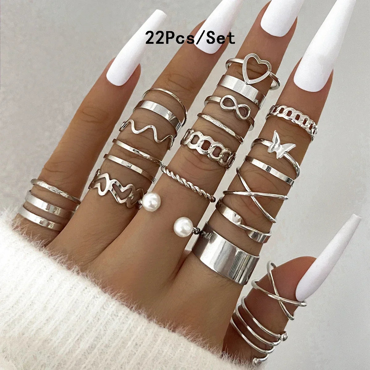 30Pcs Gold Color Knuckle Rings Set For Women Bohemian Geometric Finger Ring Girls Wedding Party Jewelry Gift Vera Lux