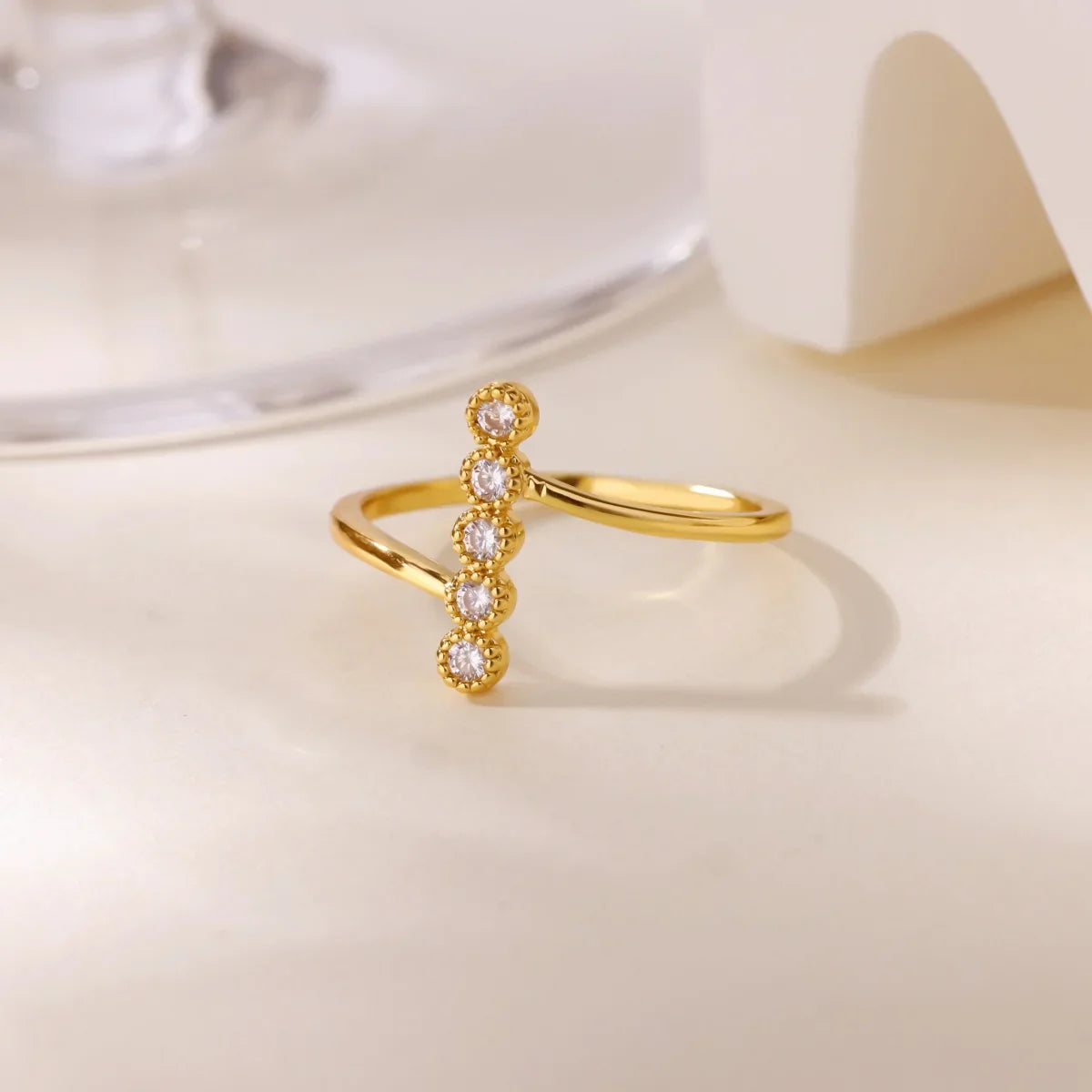 Luxury Opal Zircon Sun Rings For Women Girls Stainless Steel Gold Color Open Ring 2025 New Fashion Wedding Couple Jewelry Gift Vera Lux