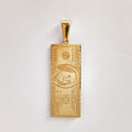 Waterproof 18K Gold Plated Bar Charm Pendant Stainless Steel Us Dollar Custom Pendant Vera Lux
