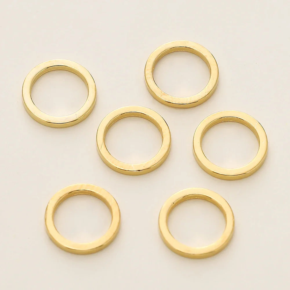10/20Pcs/Pack 14K/18K Gold Color Plated Brass Close Jump Rings Split Rings Connector for Jewelry Necklace Making Accessories Vera Lux