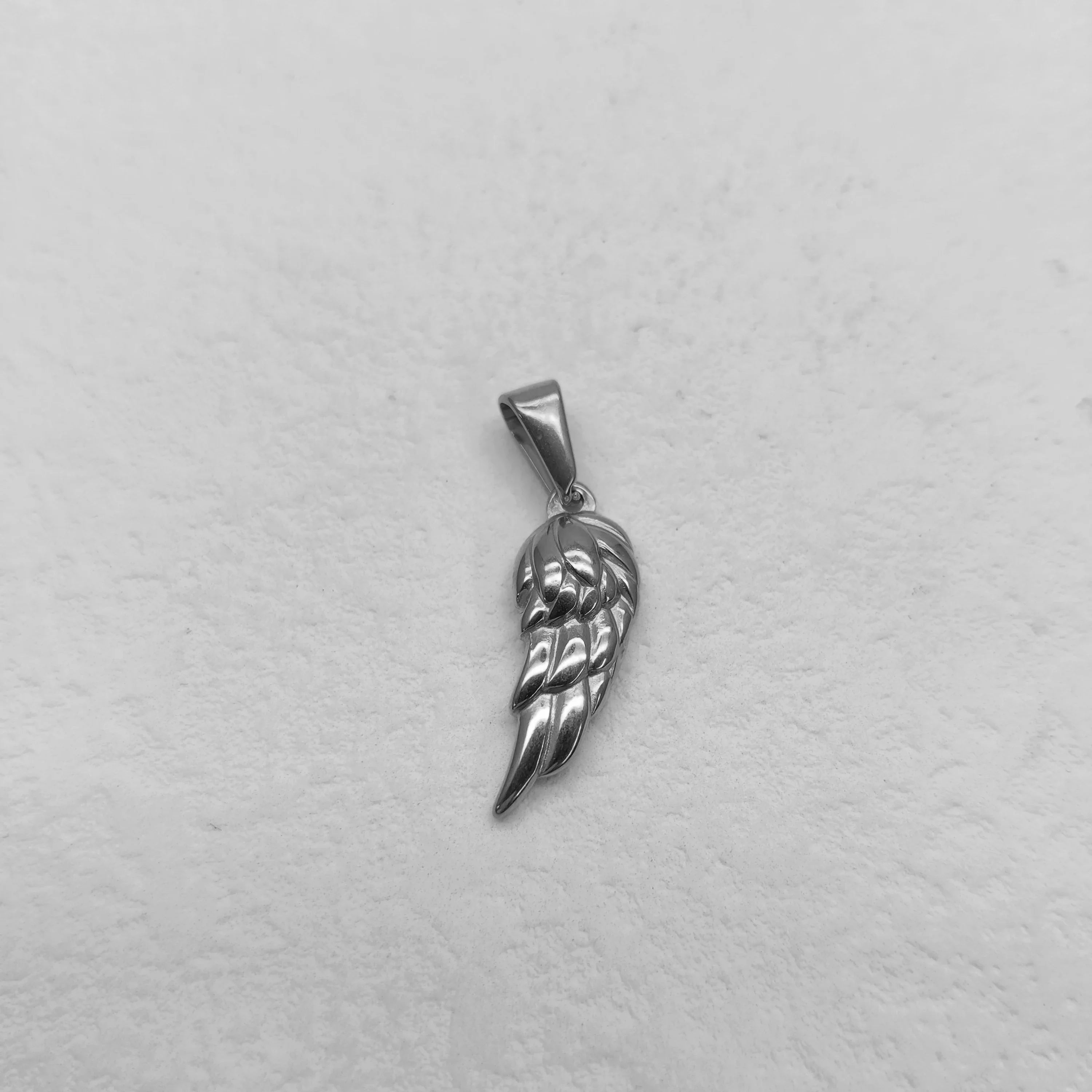 18K Gold Plated Angel Wing Pendant Necklace - Vintage Feather Design for Men, Stainless Steel Chain Jewelry Gift Vera Lux