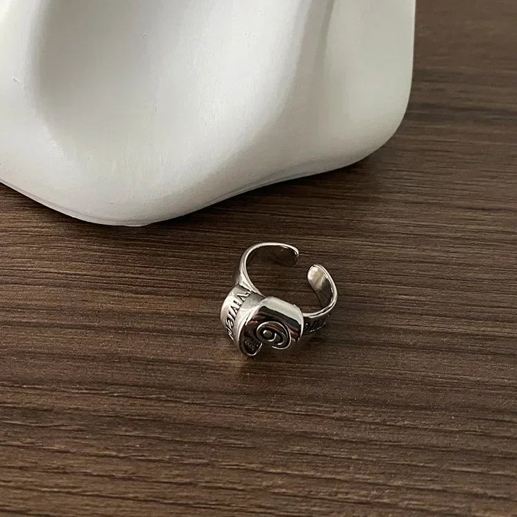 Personalized Girls' Open Ring Korean Version Retro Trend English Letter Versatile Y2k Accessories Party Jewelry Gifts 1/2pc Vera Lux