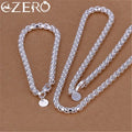 Wholesale 45-60cm 925 Sterling Silver 4mm Round Box Chain Necklace Bracelet set For Women Men Boy Wedding Engagement Charm Vera Lux