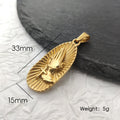 Hip Hop Praying Hands Necklace - Christian Buddhism Jewelry for Men Women | Gold Plated Stainless Steel Religious Gift Vera Lux