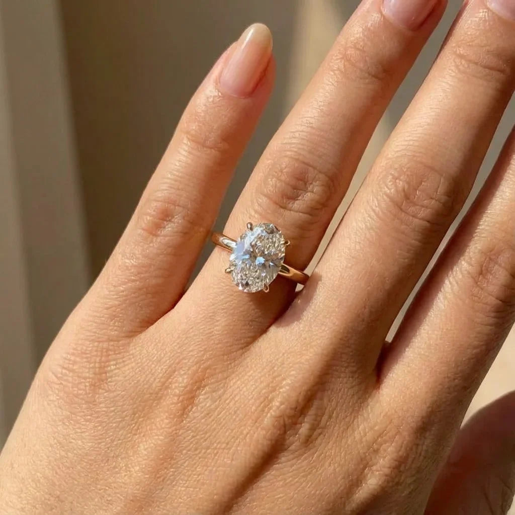 925 Sterling Silve Zircon Gorgeous Shiny Oval Stone Rings For Women Engagement Wedding Luxury High Quality Fine Jewelry Gift Vera Lux