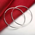 Top Quality 925 Sterling Silver Earrings Simple Round Circle Hoop Earrings For Woman Fashion Wedding Engagement Charm Jewelry Vera Lux