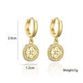 NEWBUY Fashion Gold Color Copper Geometric Earrings Luxury CZ Elephant Charm Dangle Earring Female Party Jewelry Accessories Vera Lux