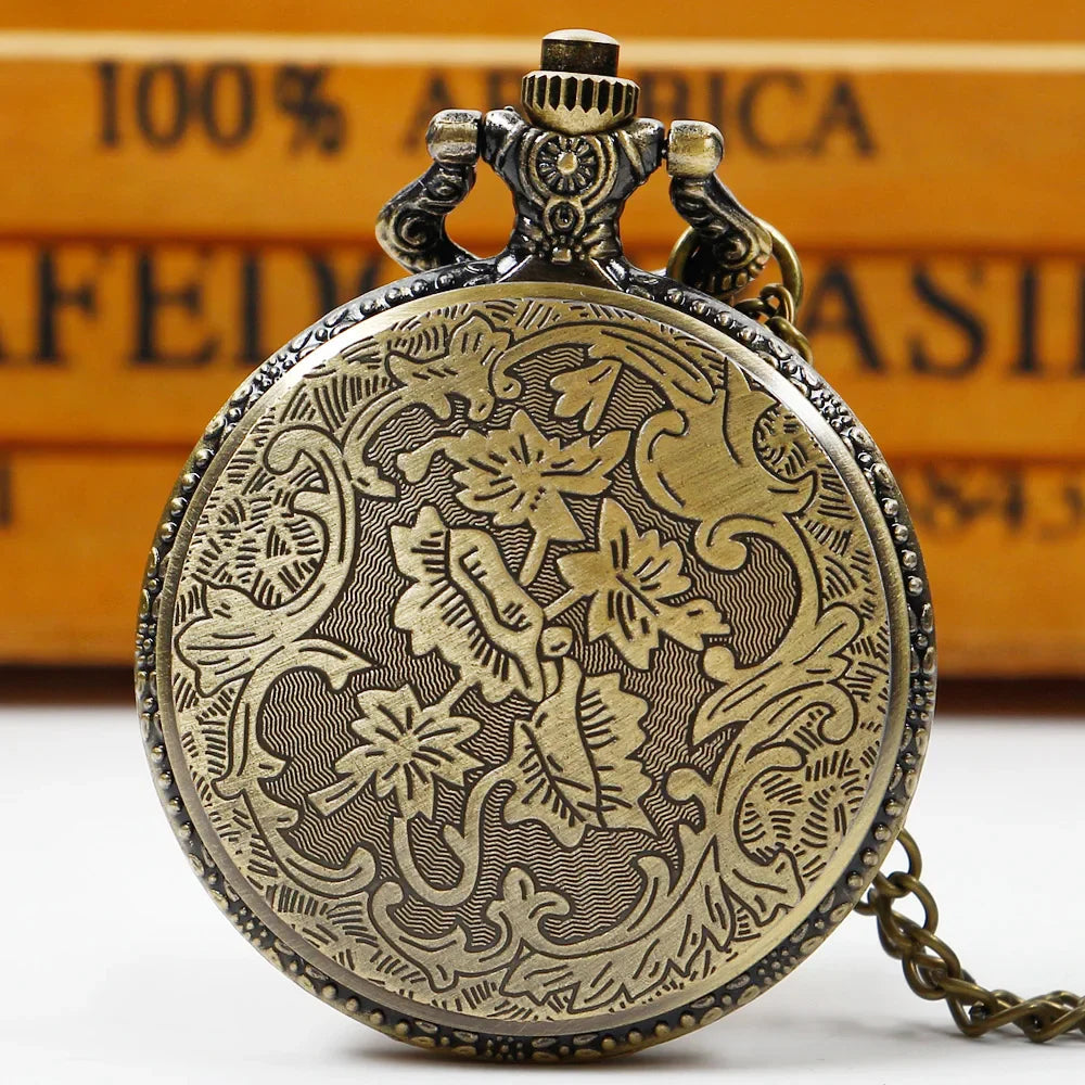 Personalized creative l Wolf Head three-dimensional carved pocket watch FOB Watch for men's Arabic numerals display quartz penda Vera Lux