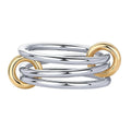 A Niche Two-Color Four-Ring Copper Jewelry Ring, Hypoallergenic, Ins Style, Stacking Artifact, Suitable For Young Women Vera Lux