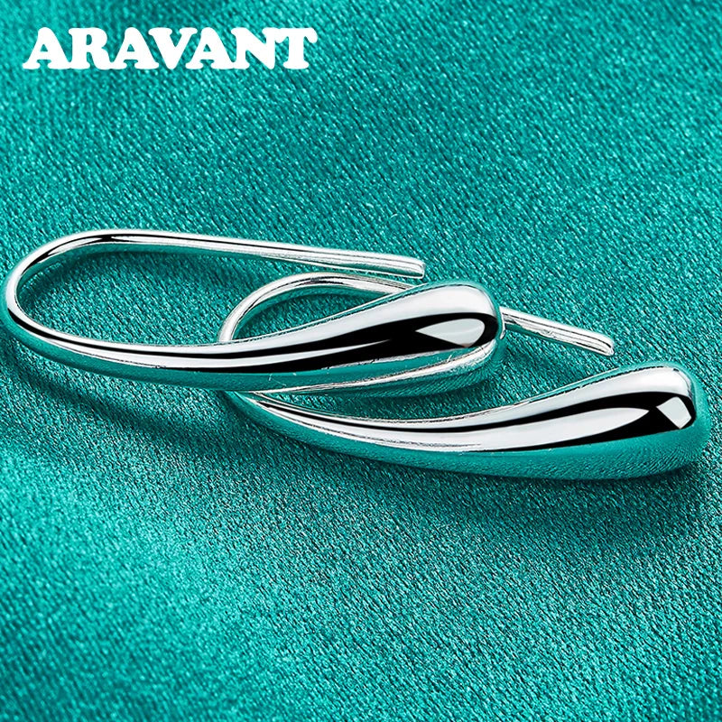Aravant 925 Sterling Silver Water Drop Shaped Earring For Women Fashion Wedding Jewelry Gifts Vera Lux