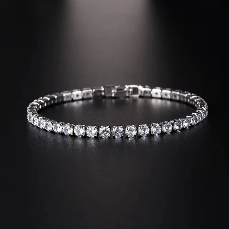 New Luxury Gold Silver Color on Hand Princess Bracelet Bangle for Women Anniversary Gift Jewelry Wholesale Vera Lux