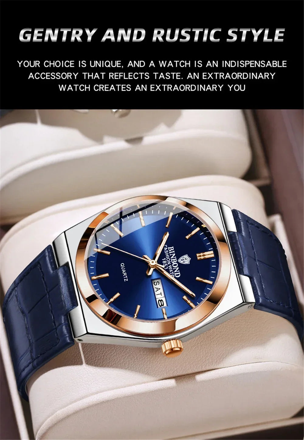 New Leather Casual Business Gold Clock Men Luxury Watch Automatic Watches Mens Fashion Quartz Wristwatches Gifts Reloj Hombre Vera Lux