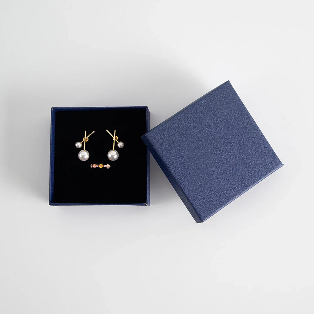 24Pcs Personalized Logo Jewelry Paper Gift Box Wedding Favors Ring Earring Necklace Pendant Bracelet Stud Bag Storage Packaging Vera Lux