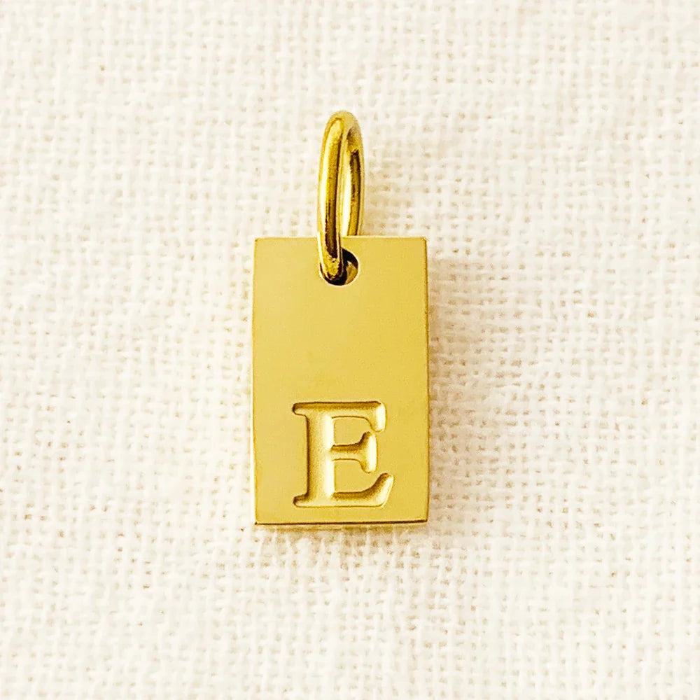 10PCS Alphabet Charm Pendant for Necklaces Stainless Steel Jewelry DIY Engraved Lettering Accessories Women's Fashion Jewelry Vera Lux