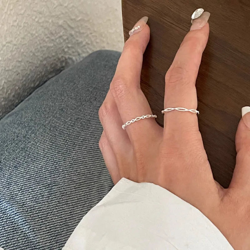 VENTFILLE 925 Sterling Silve Love Heart Hollowed Out Ring For Women Girl Extremely Fine Korea Ins Jewelry Gift Dropshipping Vera Lux