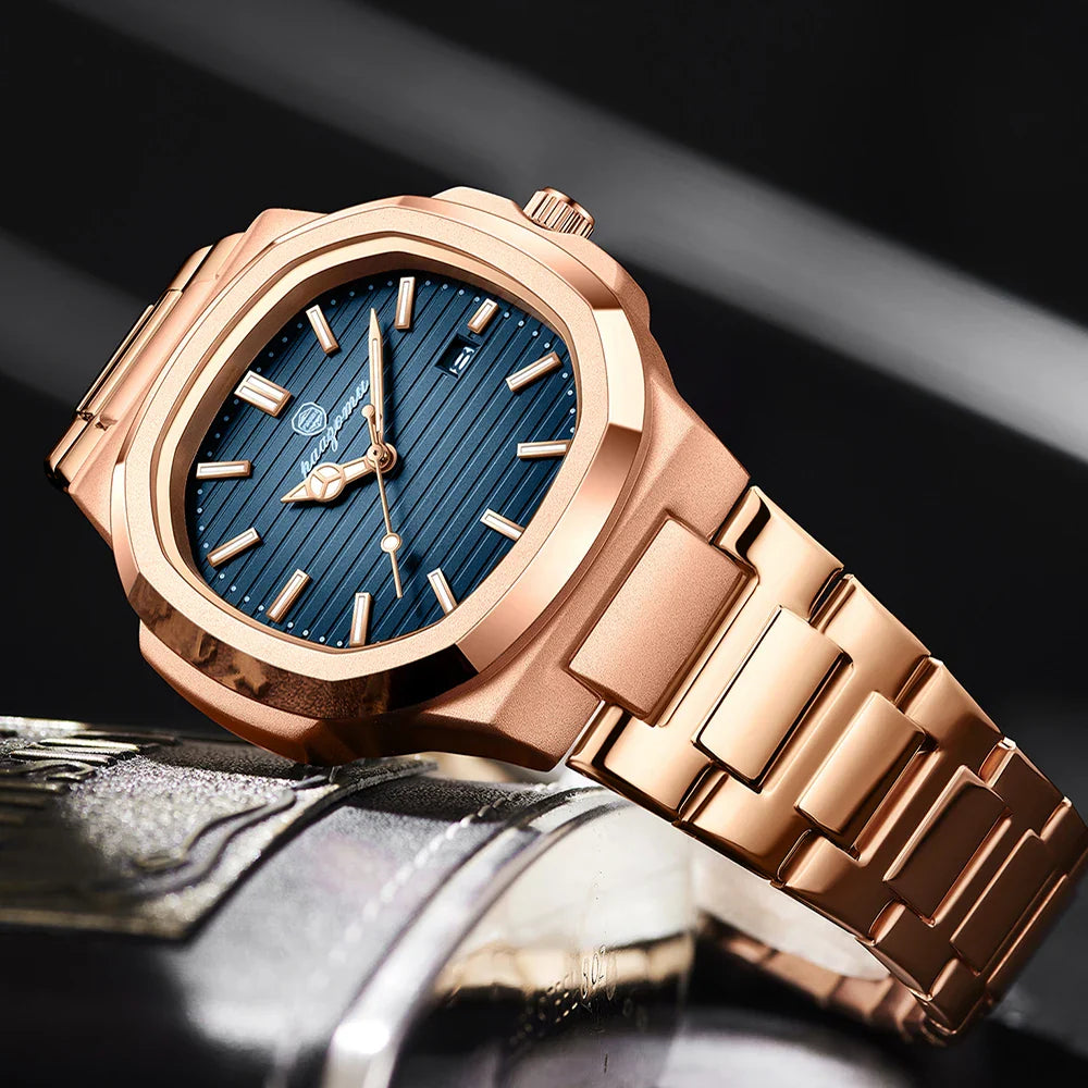 2026 New For Men Fashion Brand Male Watch Waterproof Luminous Stainless Steel Watches  Date Week Casual Quartz Men's Clock Reloj Vera Lux