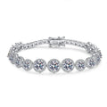 NeeTim D Color Moissanite Tennis Bracelet 925 Sterling Silver with White Gold Plated Shiny Bracelets Chian for Women Wholesale Vera Lux