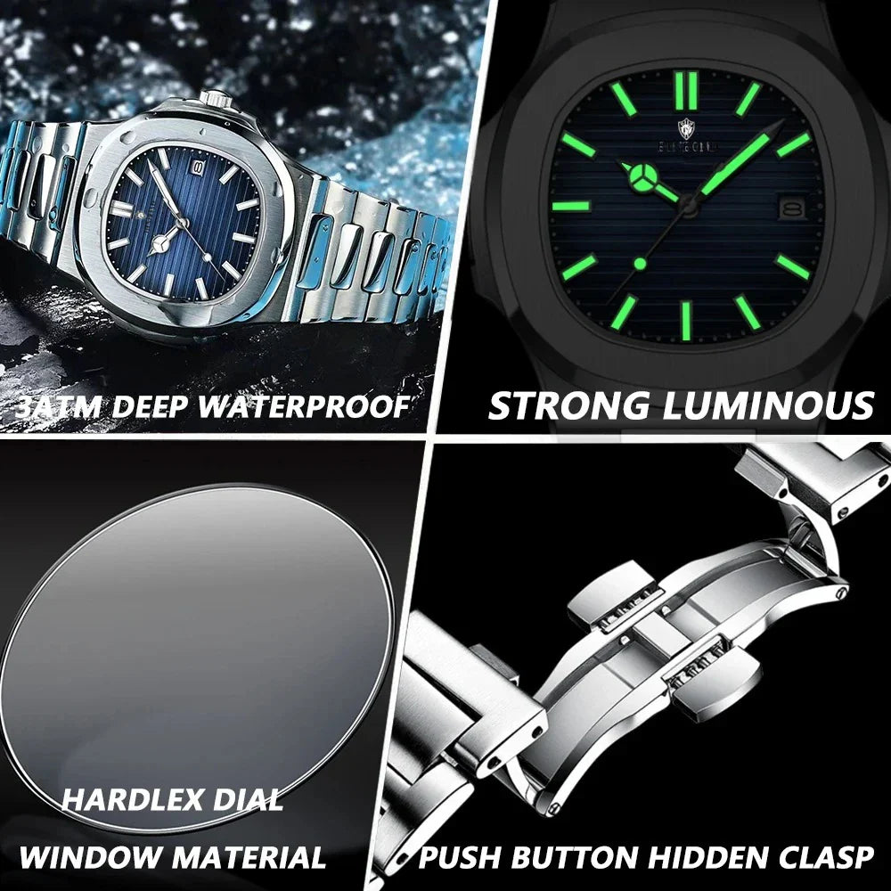 New Fashion Quartz Wristwatches Gifts For Man Classic Style Sports Date Digital Clock Men Luxury Watch Automatic Watches Mens Vera Lux