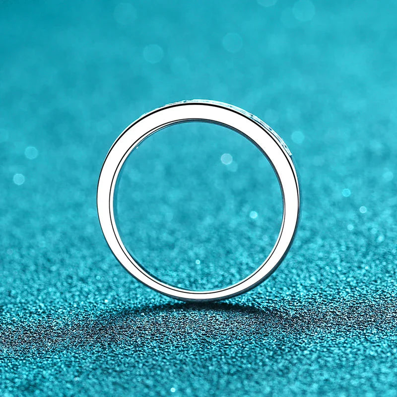 NeeTim 2mm Moissanite Ring for Women 925 Sterling Silver Rings with Gold Plated Wedding Bridal Proposal Promise Engagement Band Vera Lux