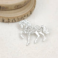 Original hollow horse stainless steel brooch, waterproof and non-fading accessory, suit lapel pin, boyfriend gift Vera Lux