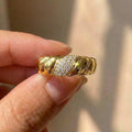 925 Sterling Silver Fashion Women's Rings Luxury Paved Crystal Cubic Zirconia Hip Hop Girls Finger-rings Versatile Fine Jewelry Vera Lux