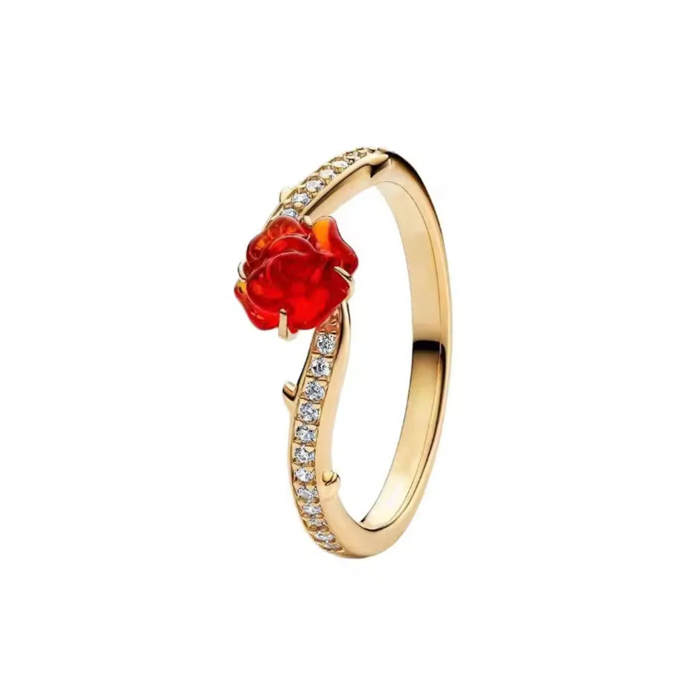 2026 Hot Selling 925 Sterling Silver Heart-Shaped Butterfly Flower Ring, Exquisite and Charming Jewelry Gift for European Women Vera Lux