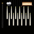 12/10 PCS LED Floating Candles with Magic Wand Flameless Flying Candle Flickering Burning Candles for Wedding Holiday Decoration Vera Lux