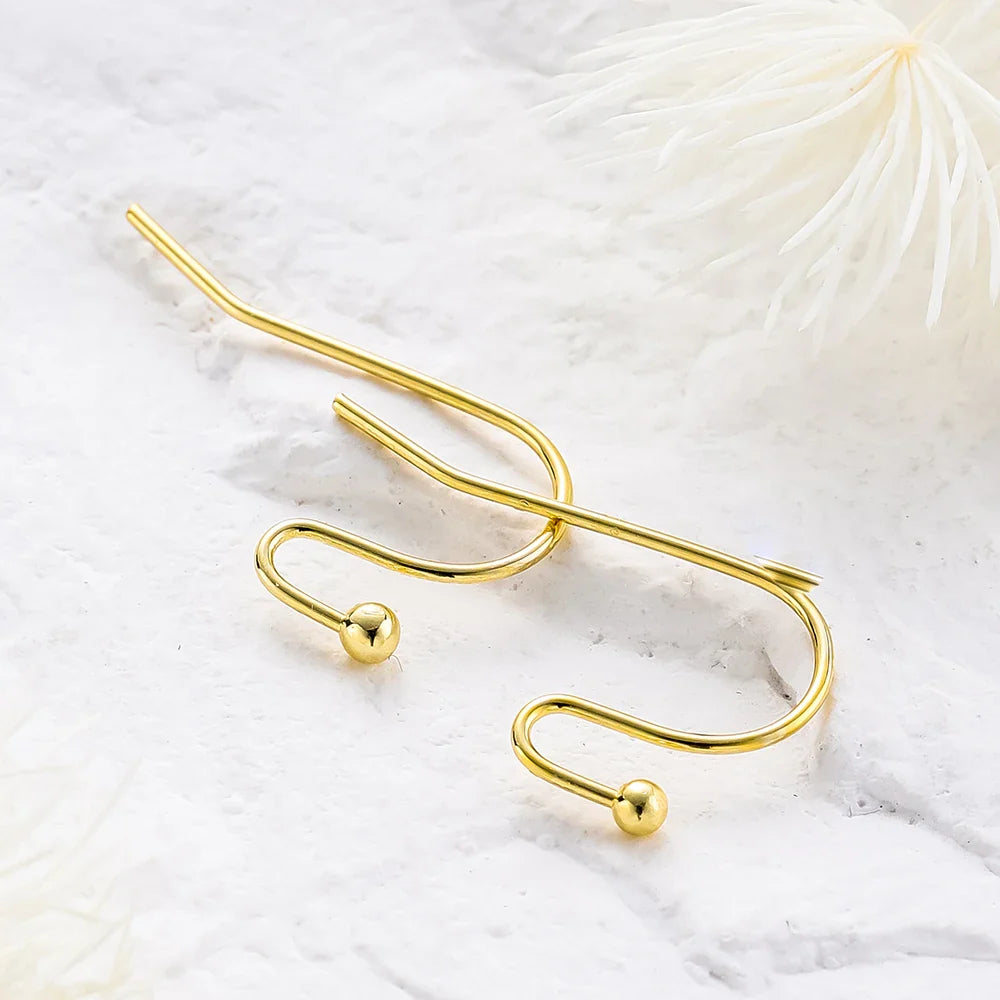 20pcs/lot 6 Styles 14K 18K Gold Plated Earring Wires With Ear Hook Earrings Clasp Findings Supplies For  DIY Jewelry Making Vera Lux