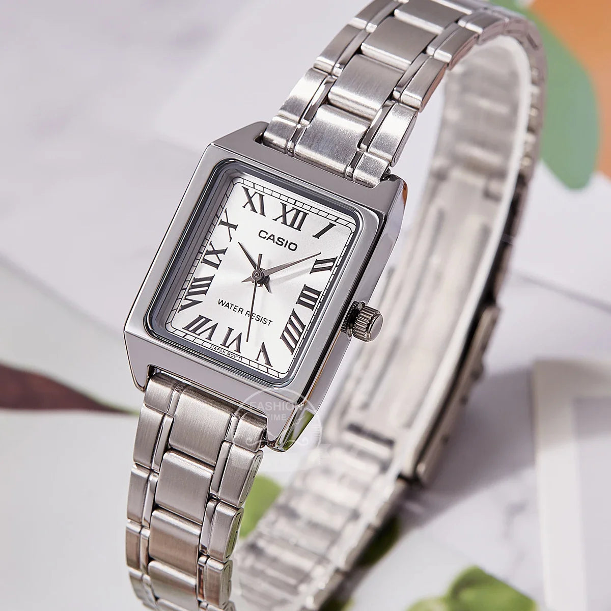 Casio watch for women top brand luxury set 30m Waterproof Quartz ladies watch Tonneau shape Stainless Ste reloj mujer LTP-V007D- Vera Lux