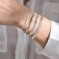 COLALA Simple Boutique Jewelry Stainless Steel Flat Snake Chain Bracelet Adjustable Women's Accessories Wholesale No Color Fadin Vera Lux