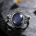 Vinatge Silver Ring Female Jewelry Natural Moonstone Tiger's Eye Personalized Rings for Women Bijoux Wedding Jewelry Gift S925 Vera Lux