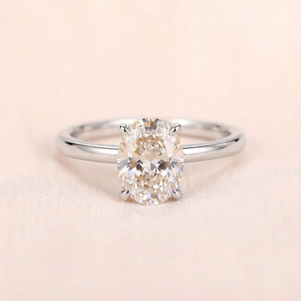 925 Sterling Silve Zircon Gorgeous Shiny Oval Stone Rings For Women Engagement Wedding Luxury High Quality Fine Jewelry Gift Vera Lux