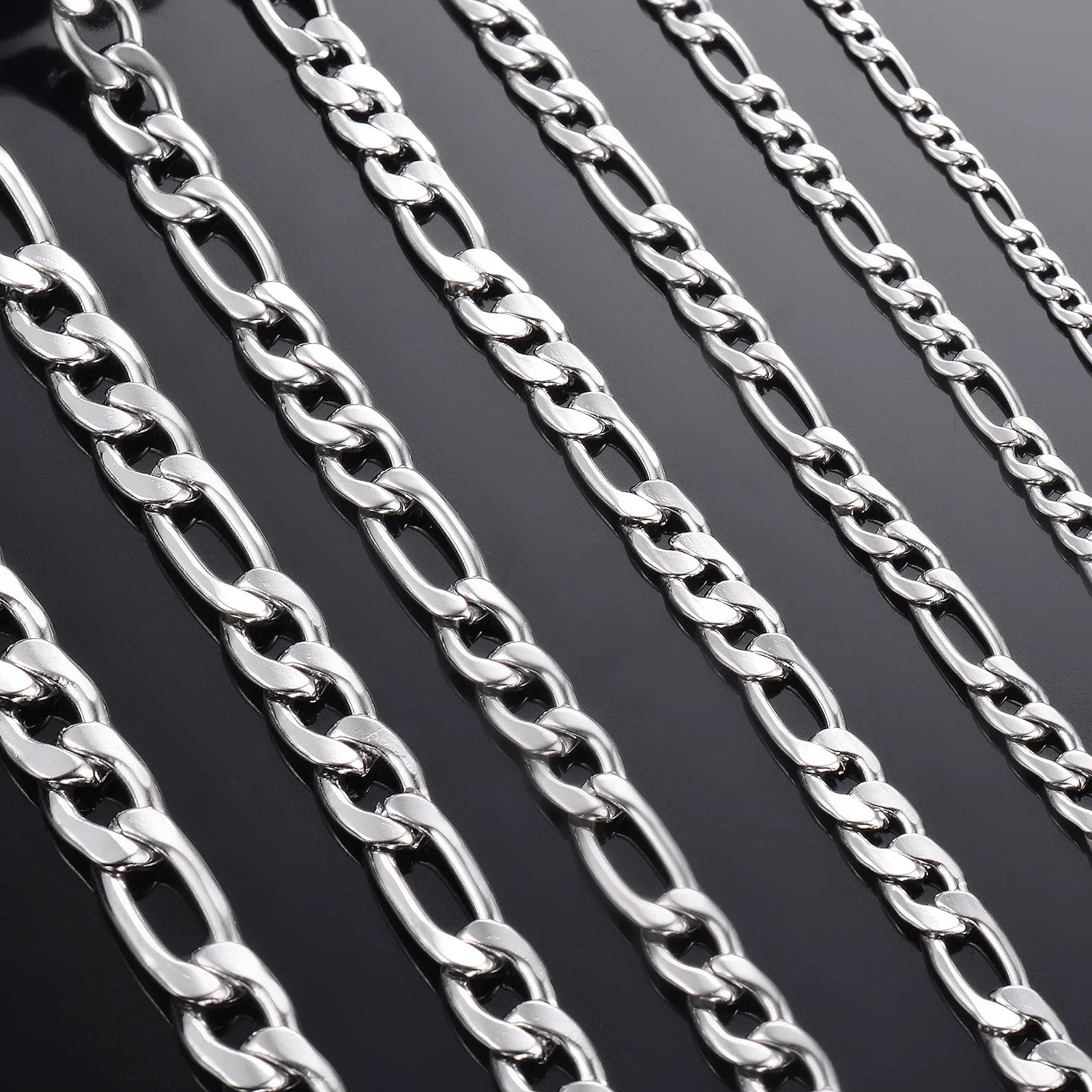 Wholesale 40-75cm 925 Sterling Silver Necklace 2/4/6/8/10/12mm Figaro Chain Lobster Buckle Necklaces Men Woman Fashion Jewelry Vera Lux